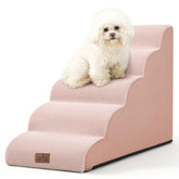 COZY KISS Escaleras para perros en cama alta con apoyo estable para mascotas pequeñas
