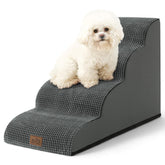 Escaleras Cozy Kiss para perros pequeños con diseño curvado, facilita subir al sofá.
