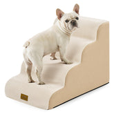 COZY KISS escalera para perros pequeños; diseño curvo suave para subir al sofá.