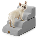 COZY KISS escalones para perro curvo desmontables de 4 pasos, ideal para cama