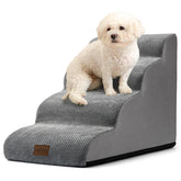 COZY KISS escalones curvos para perros pequeños, subida suave al sofá