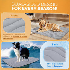 Lado trasero de nylon enfriante Cozyide mantiene fresco al perro.