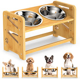 CozyLazy bebedero elevado con 4 alturas para mascotas en crecimiento.