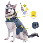 Chaleco CozyVest para ansiedad en gris, talla M, cómodo para paseos.