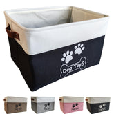 Cesta CPAKOWLGOO de juguetes para perro, vista frontal, organización elegante.