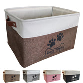 CPAKOWLGOO Cesta de juguetes para perros plegable, ideal para mantener el salón ordenado.