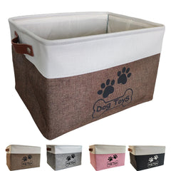 CPAKOWLGOO Cesta de juguetes para perros plegable, ideal para mantener el salón ordenado.
