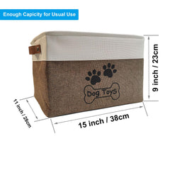 CPAKOWLGOO Cesto de juguetes para perros con apertura simple, práctico para cargar.