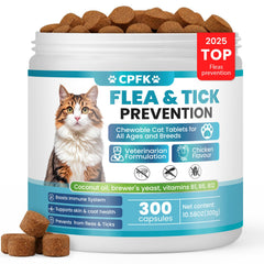 CPFK gatos tratamiento masticable para pulgas y garratas, protección diaria