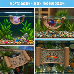 Percha natural CPLIKE para bettas, descanso cómodo junto a la superficie.