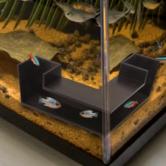CPLIKE túnel subterráneo para acuario, refugio para peces y camarones, facilita nado suave.