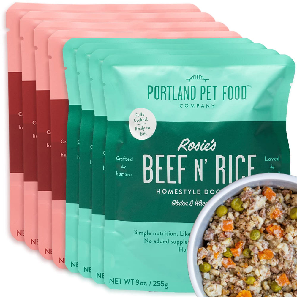 Portland Pet Food Company: bolsas de comida fresca para perros listas para servir.