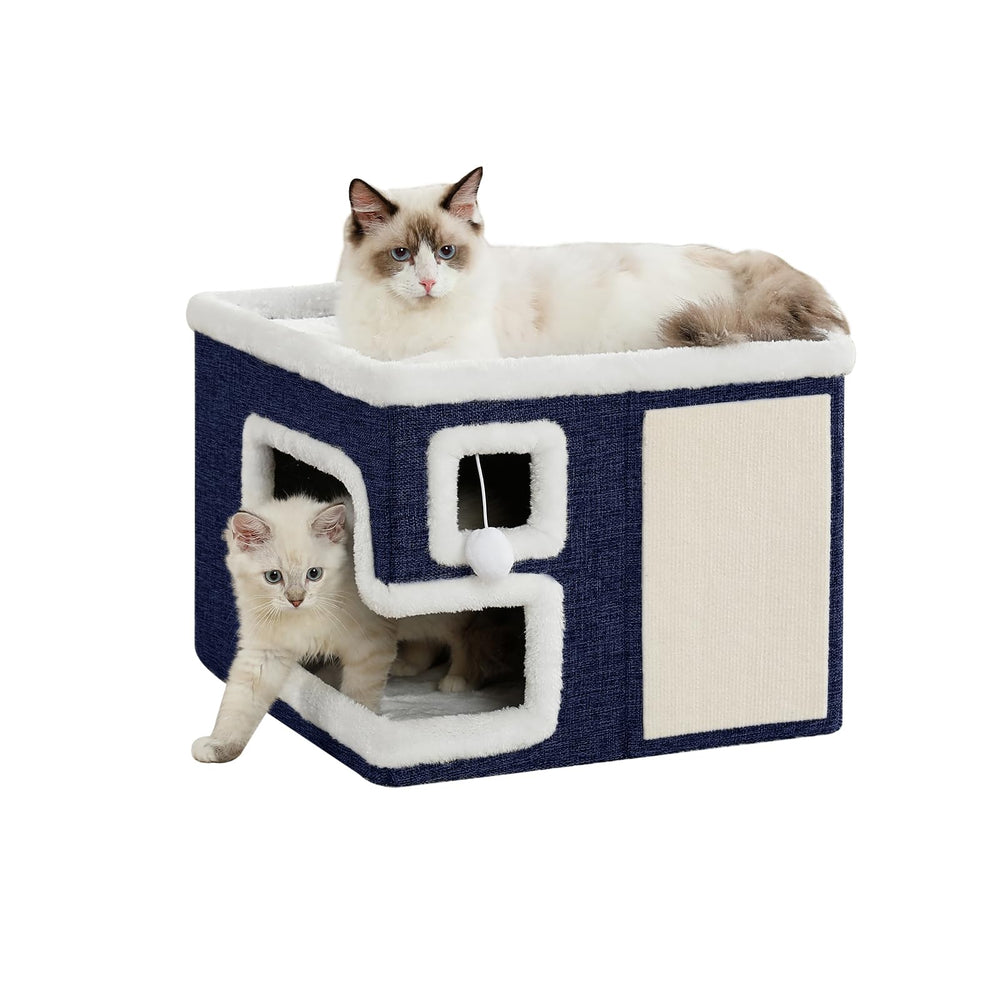 Crispedia casa para gatos en interior con cueva y rascador para descanso seguro y juego