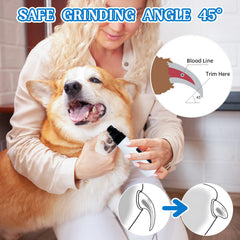 CRIVERY lijadora eléctrica para perros con ruido bajo para menos estrés.