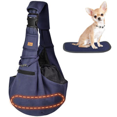 CUBY Sling para mascotas con diseño dúo, ideal para paseos manos libres.