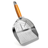 LIHOOOOM cuchara-arena-gato-acero-inoxidable, filtrado eficiente para arena fina.