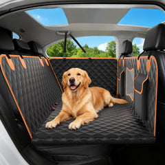 CUIOFREE cobertura de asiento para perro con fondo duro protege la tapicería y amplía el espacio.