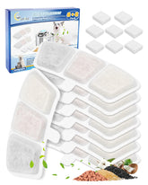 Cunina: pack 8x8 de filtros para fuente de gatos, mejora la limpieza del agua.