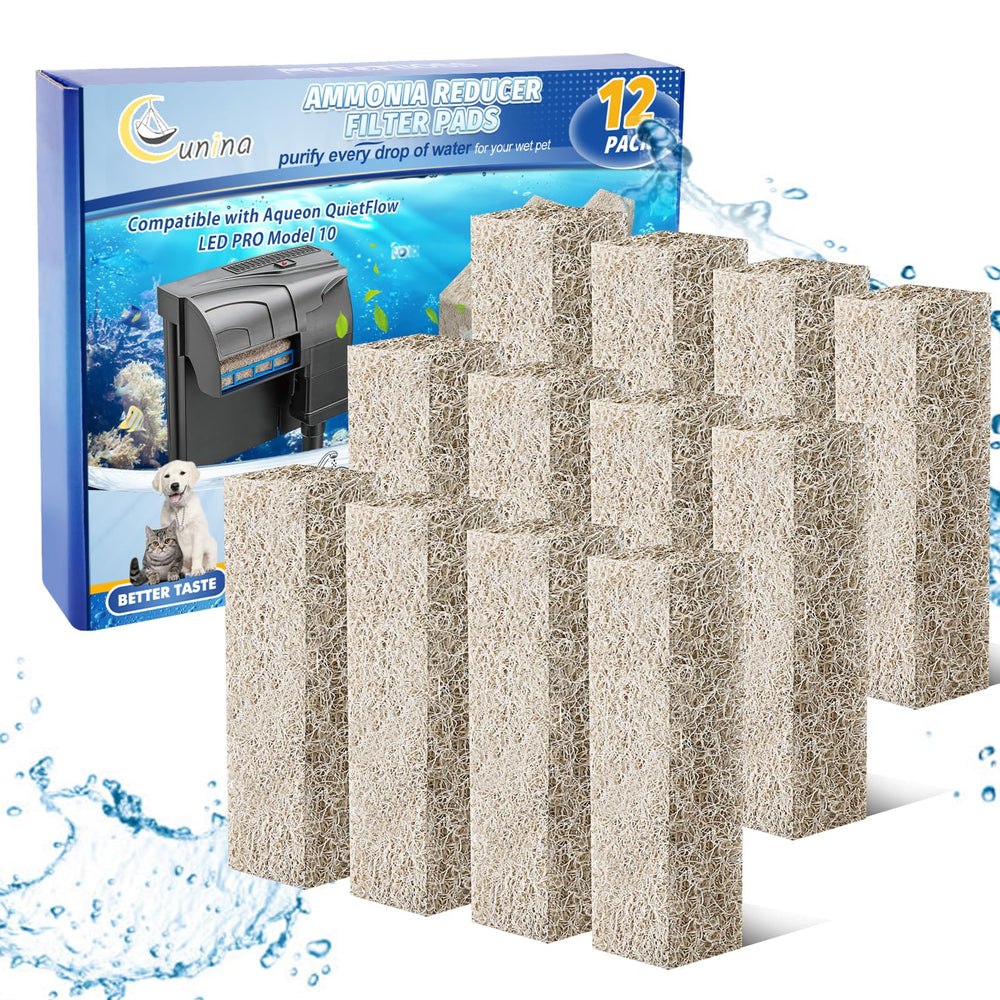 Cunina pad filtracion amoniaco paquetes 12unidades: reduce amonio y mejora claridad del acuario