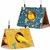 Nido de invierno Cunno con dos casas para aves, cálido y seguro.