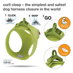 Curli Vest Harness Clasp con hebilla reforzada y malla de aire