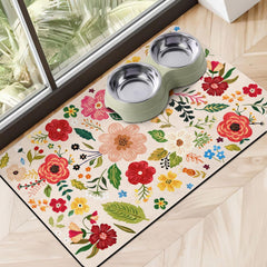 Cuslnox alfombrilla para comida de perro con absorción rápida, ideal para derrames