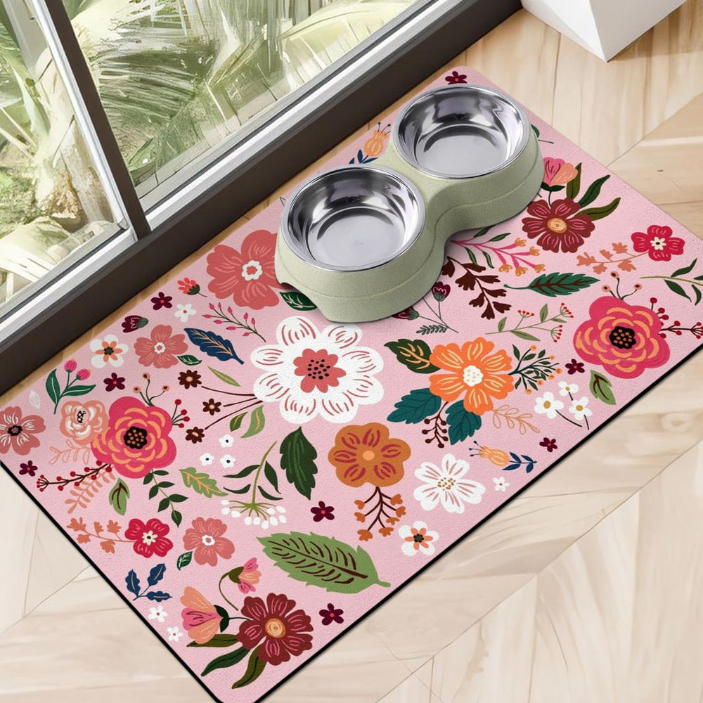 Cuslnox alfombrilla para comida de perros con absorción rápida, mantiene el agua bajo control.