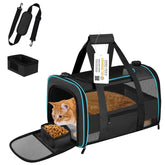 CUSSIOU transportín: vista frontal plegable, ideal para viajes ligeros con mascotas