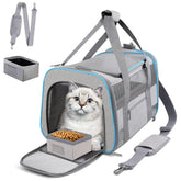 CUSSIOU transportín para gatos y perros pequeños, plegable y cómodo para viajar.