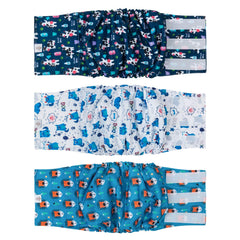 CuteBone banda abdominal para perro macho XL, vista frontal, ajuste cómodo entre paseos.