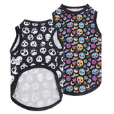 Camisa Halloween de CuteBone para perro con rayas; ideal para fotos y fiestas.