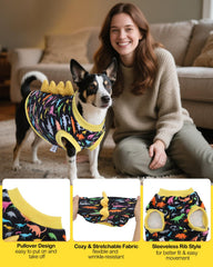 Cutebone camiseta dinosaurio para perro – tejido transpirable, comodidad durante el juego.
