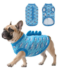 CuteBone Camiseta Disfraz Dinosaurio para Perro: Frente impreso para paseos llamativos.