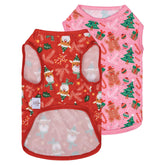 CuteBone camisetas para perro navidad, doble paquete, diseño festivo y cómodo.