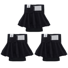 CuteBone pañales para perras con falda, set de 3, aspecto adorable y práctico.