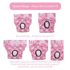 Pañales CuteBone para perro hembra lavables talla L protección para juego