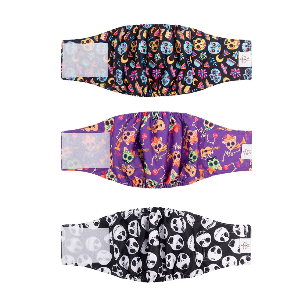 Pañales CuteBone para perro macho con diseño de Halloween, ideal para mantener limpio durante paseos