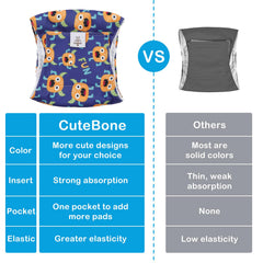 CuteBone pañales para perro macho DM64XL diseño 3, conjunto de tres piezas para varias mascotas