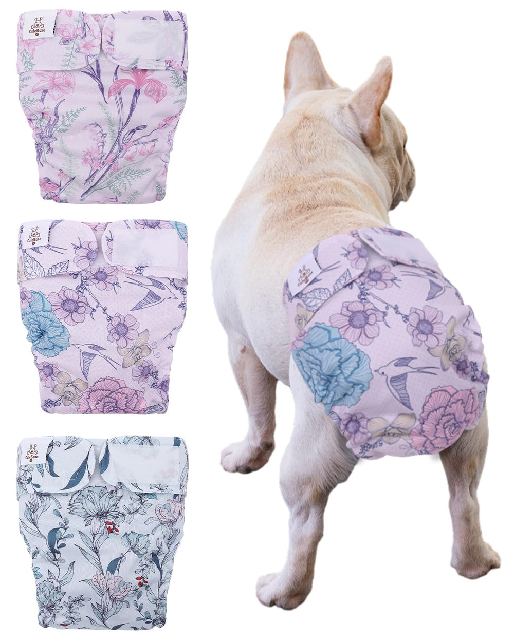 CuteBone pañales para perros sin agujero de cola, cómodo y protege contra fugas