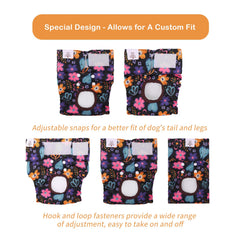 CuteBone pañales para perros femeninos talla mediana con ajuste reforzado, evita escapes.