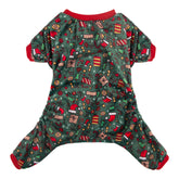 CuteBone pijama para perros con modelo navideño, cómodo para dormir y pasear.