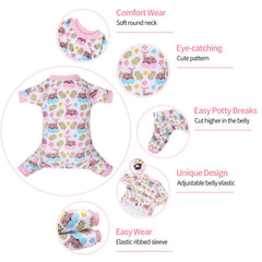 CuteBone pijama para perro, tejido suave de cerca, ideal para piel sensible.