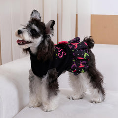 CuteBone suéter para perro con cuello alto y lazo, protege el cuello en días fríos