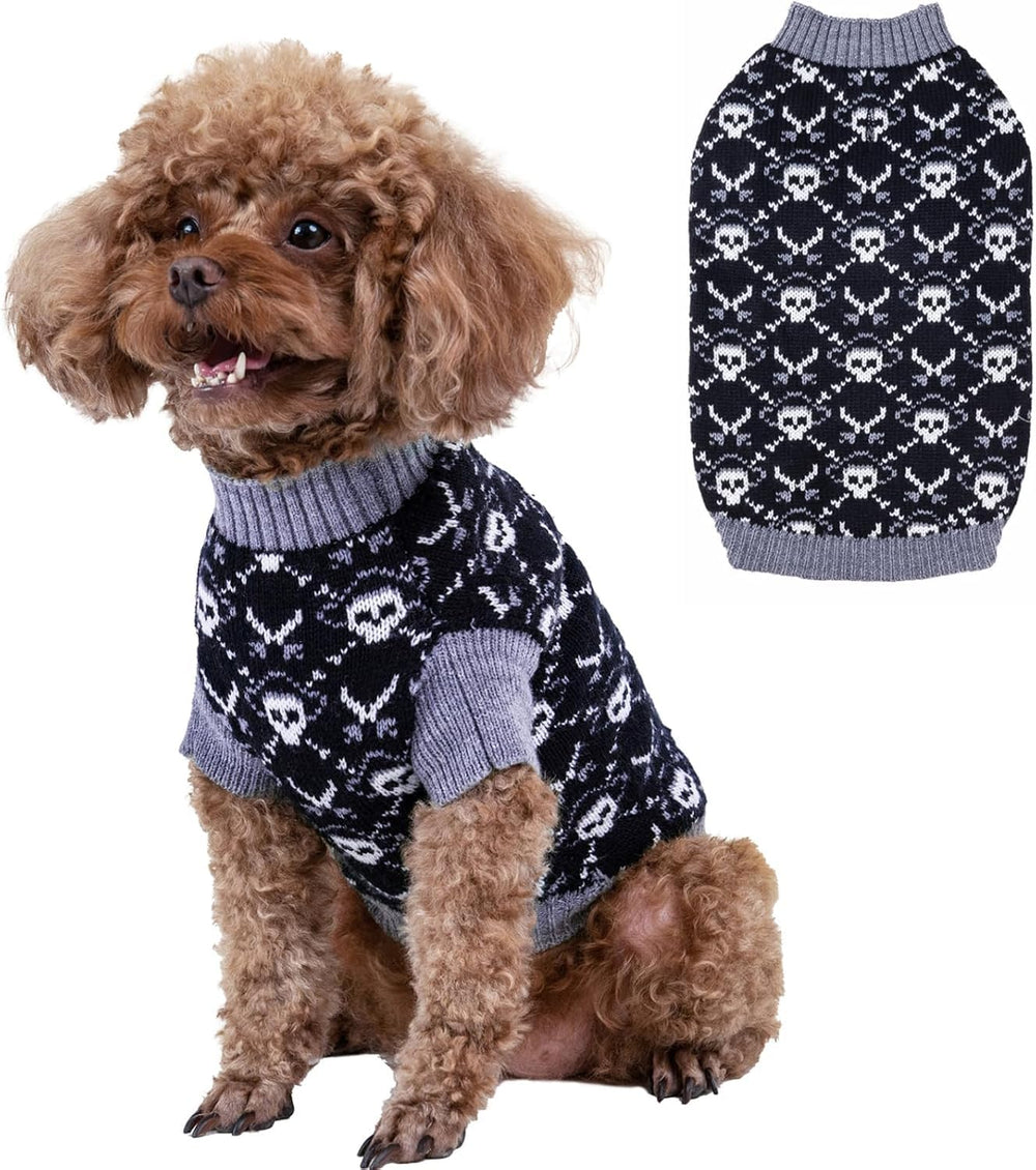 CuteBone suéter para perro pequeño con diseño calavera, perfecto para sesiones de fotos
