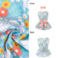 CuteBone material transpirable vestido malla para perros pequeños, ideal para clima cálido