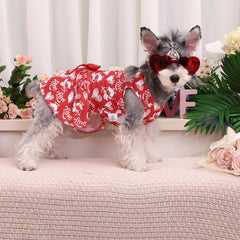 CuteBone vestido de malla para perros pequeños, vista trasera, diseño ligero para calor.