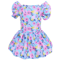 CuteBone vestido para perro pequeño con mangas fruncidas, estilo princesa para ocasiones especiales.