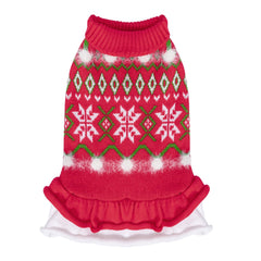 CuteBone vestuario para perro grande, frente con nieve roja; ideal para paseos invernales
