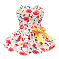 CuteBone vestido de terciopelo para perro pequeño, frente elegante con lazo