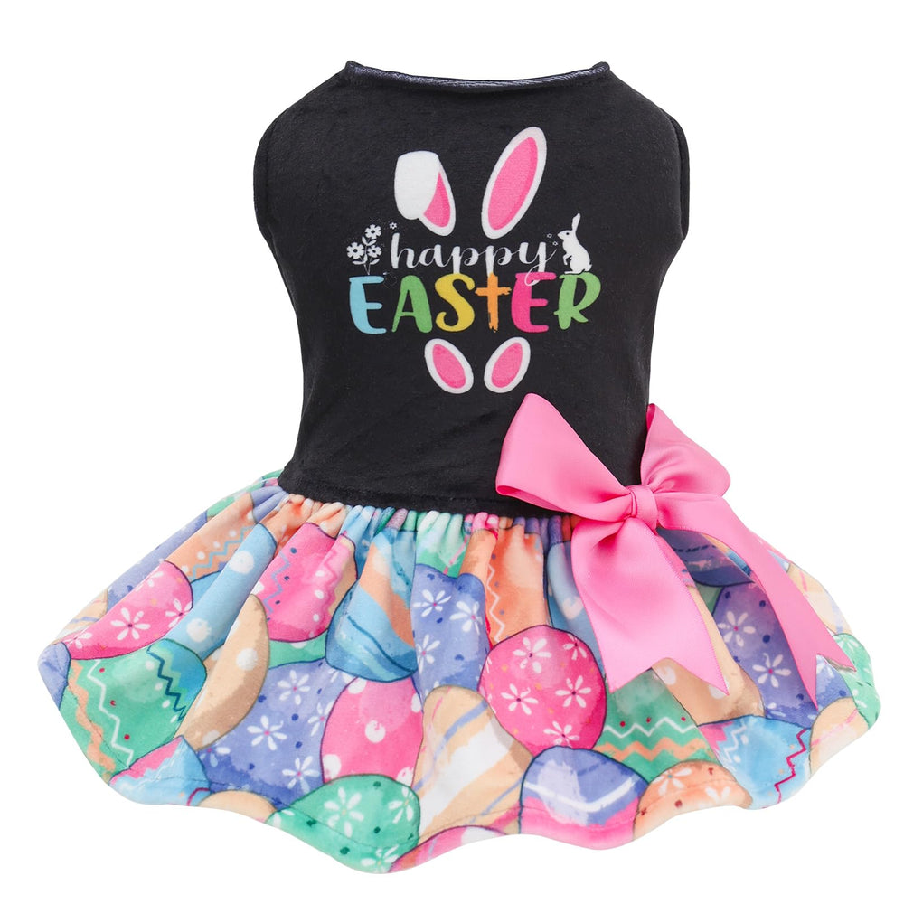 CuteBone vestido de terciopelo para perro, vista frontal, cómodo para uso diario.